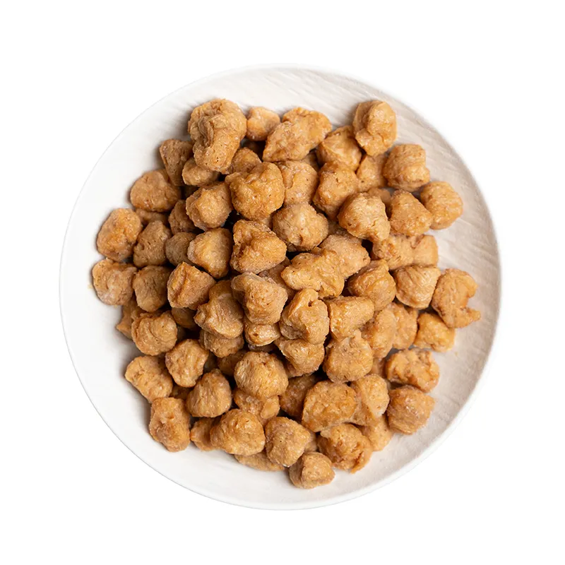 High-protein soy fiber protein chunks for structured plant-based applications
