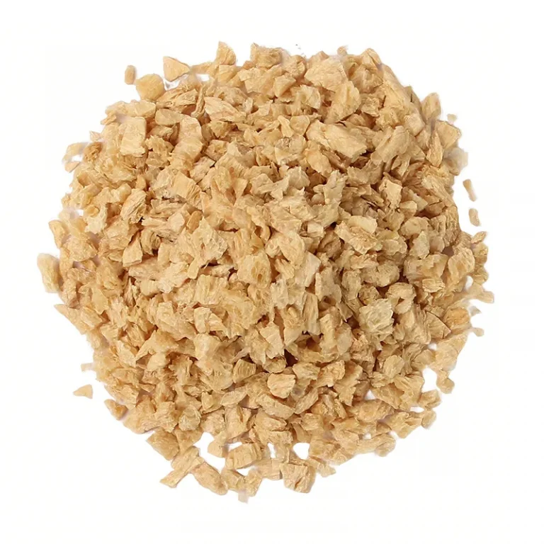 Neutral food manufacturing comparison of soy lecithin and textured soy protein granules in separate ingredient samples