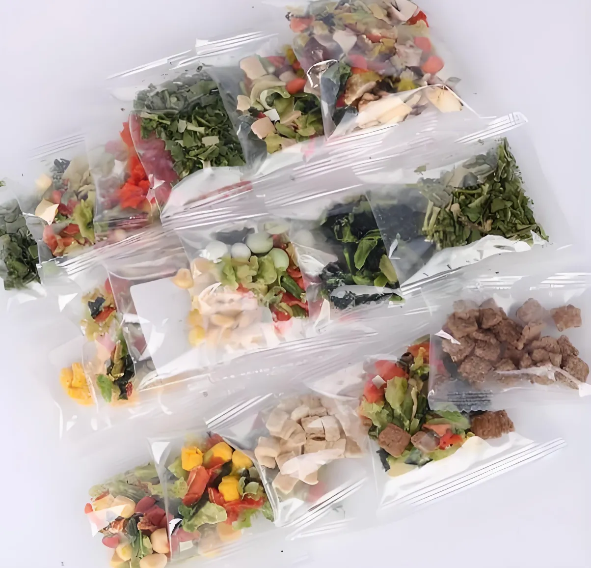 Fibrous soy protein included in an instant noodle seasoning application