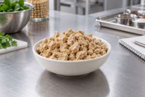 B2B food ingredient development scene for textured vegetable protein nutrition