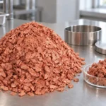 Fibrous soy protein pieces used to develop structured plant-based burger texture