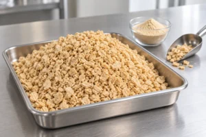 BCTVP textured soy protein flakes reviewed as a commercial food ingredient sample