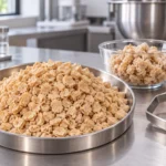 Textured soy protein granules and flakes compared for vegan mince and meatless filling trials