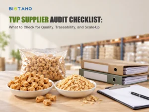 TVP Supplier Audit Checklist: What to Check for Quality, Traceability, and Scale-Up — illustrative food ingredient scene