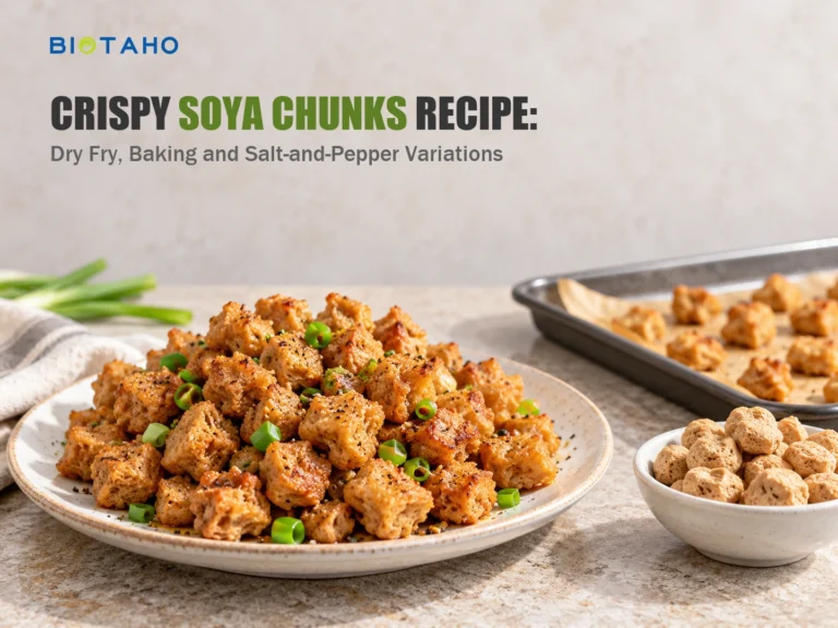 Crispy Soya Chunks Recipe: Dry Fry, Baking and Salt-and-Pepper Variations — illustrative food preparation scene