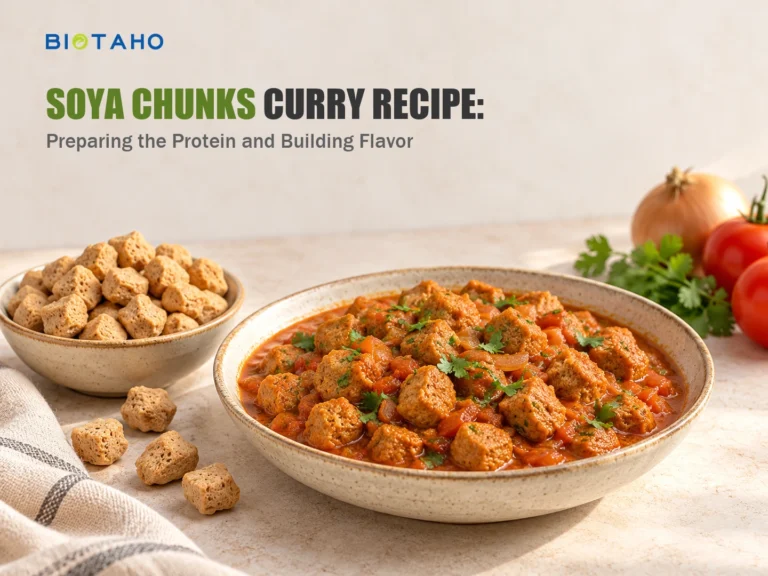 Soya Chunks Curry Recipe: Preparing the Protein and Building Flavor — illustrative food preparation scene